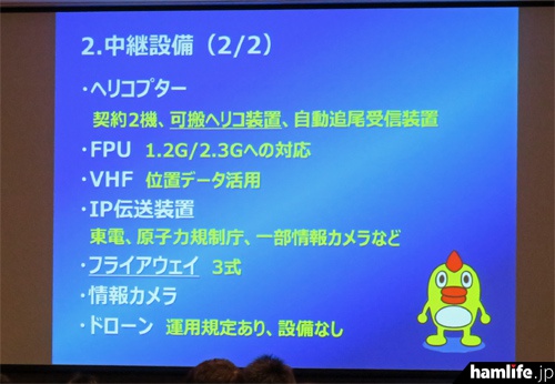 日本テレビ（NTV）は、中継用FPUの1200MHz帯や2300MHz帯対応を進めることを表明