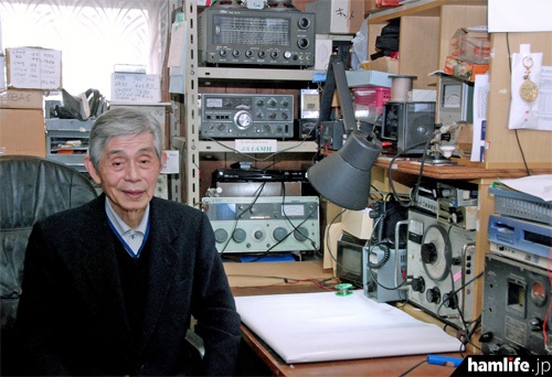 JA1AMH 高田継男氏（2011年撮影、写真提供：三才ブックス「ラジオライフ」編集部）