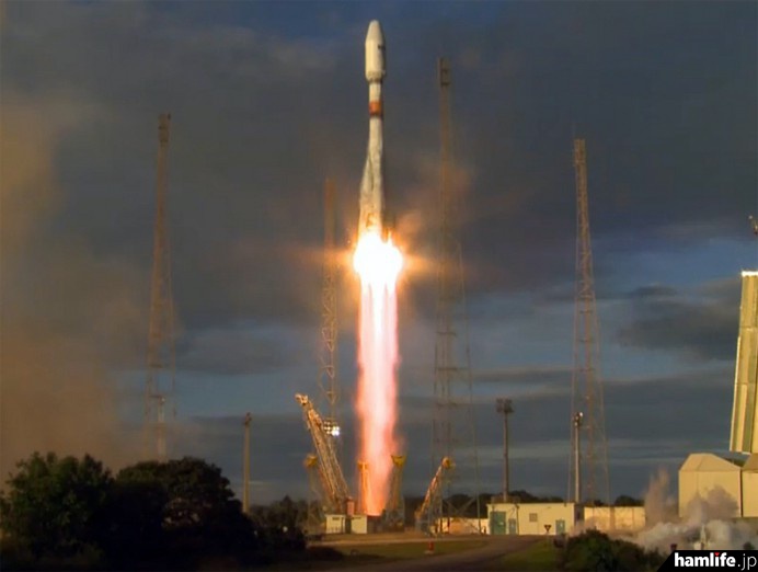 ソユーズロケットVS-14の打ち上げ風景（写真(C)ESA）