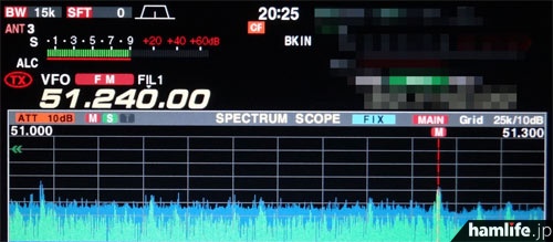 東京近郊から51.24MHzで音声デジピータにアクセスしたところ、録音された音声がS9の信号で戻ってきた