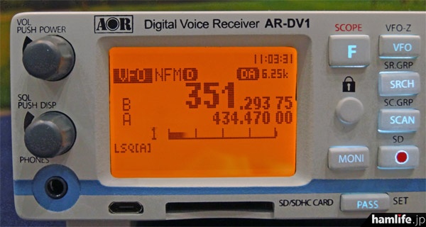 AR-DV1の液晶ディスプレイまわり。フルドット液晶画面で各種の情報表示が可能